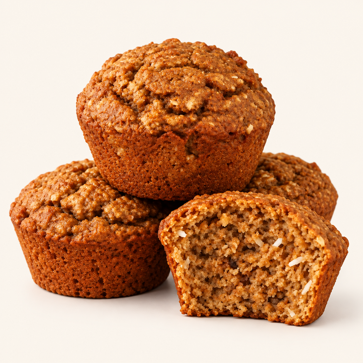 Muffins Coco e Manteiga de Amendoim Honesto sem glúten