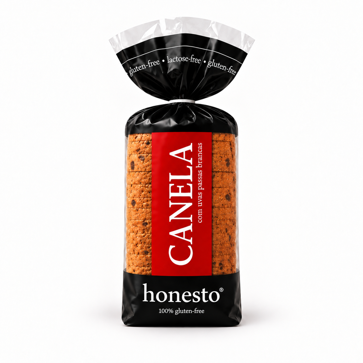 Embalagem do Pão de Canela e Uvas Passas Brancas Honesto sem glúten e sem leite