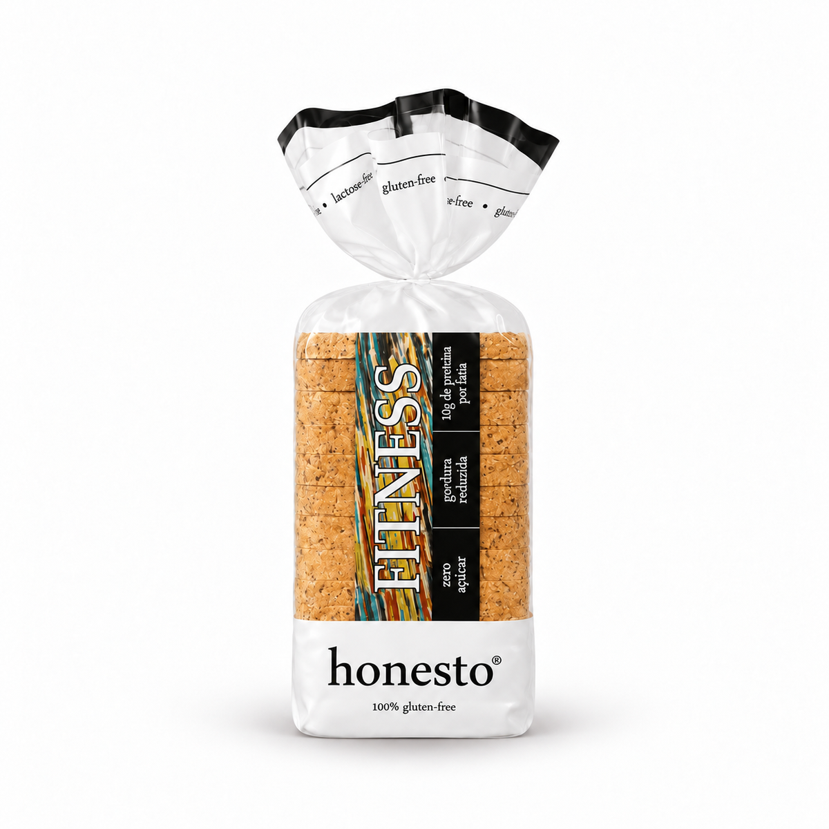 Pão Fitness Honesto sem glúten com 10g de proteína por fatia